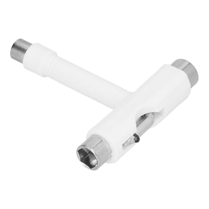 Outil de Skate Multifonction Portable Skateboard TType Kit Clé Hexagonale Quincaillerie de Fixation Blanc white