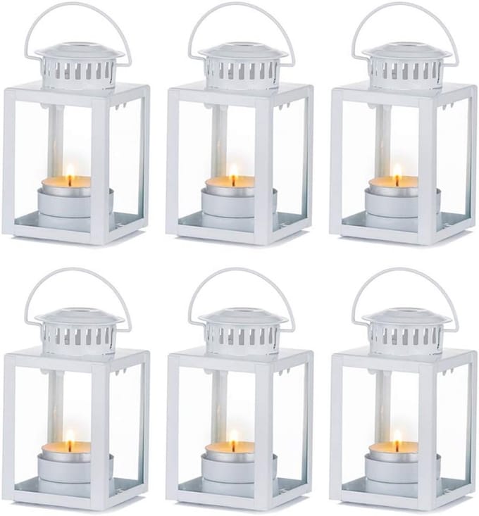 Set van 6 Decoratieve Theelicht Lantaarns voor Binnen en Buiten