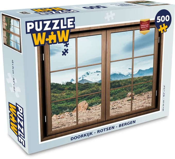 Puzzel Doorkijk - Rotsen - Berg - Legpuzzel - Puzzel 500 stukjes