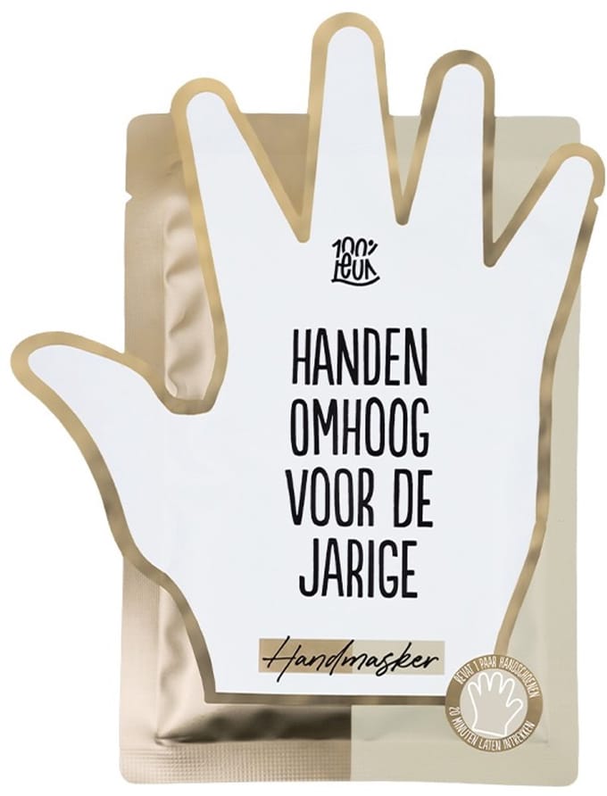 100%LEUK - Handmasker - Handen omhoog voor de jarige