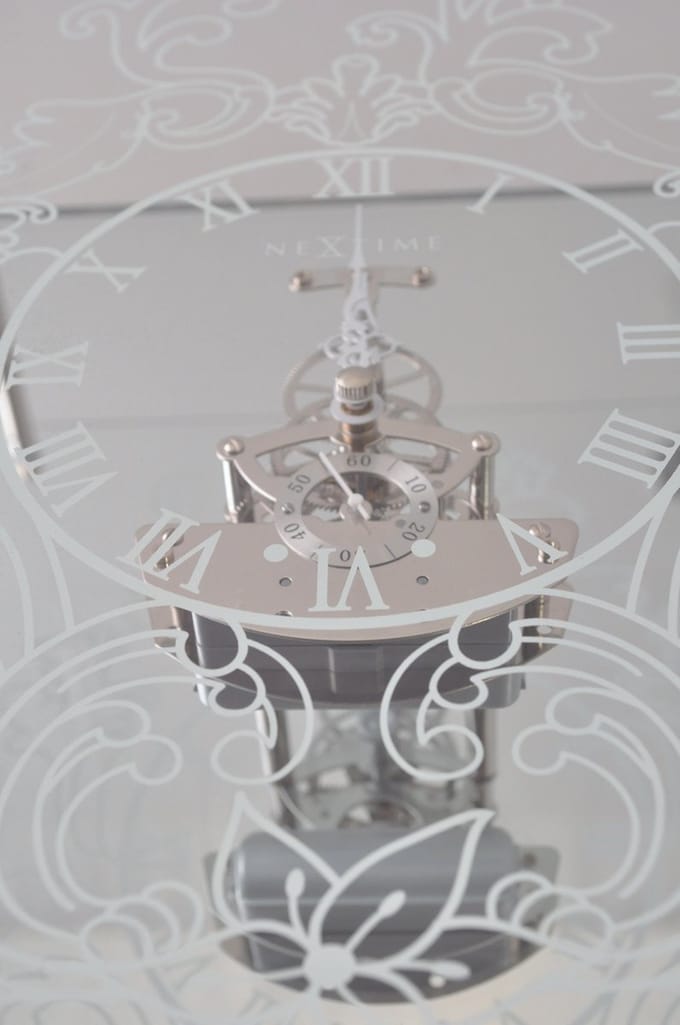 Nextime wand of tafelklok Fantome glas