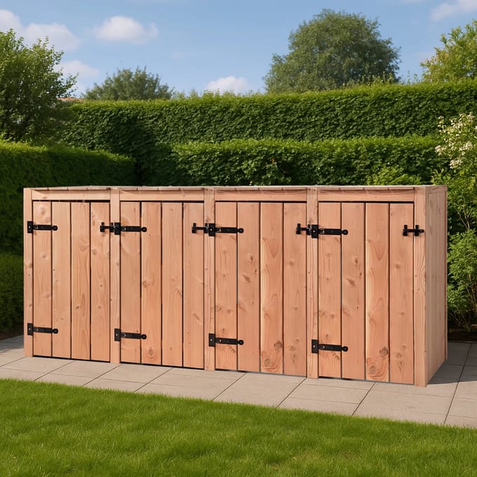 Container ombouw vijf dubbel (zwart) Lara