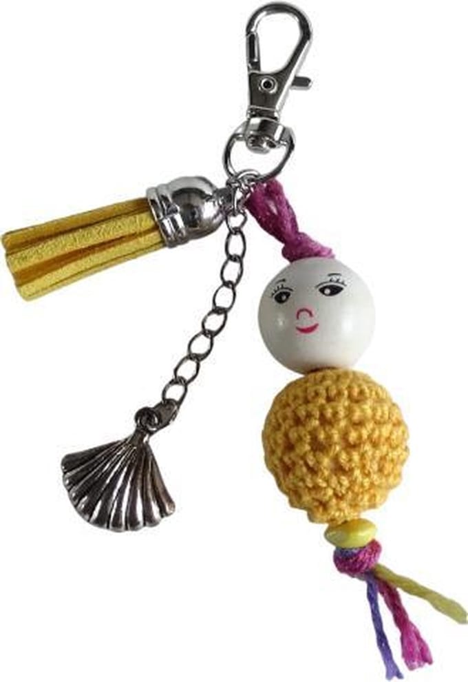 2 Love it Gelukspop Schelp - Sleutelhanger -  Tashanger