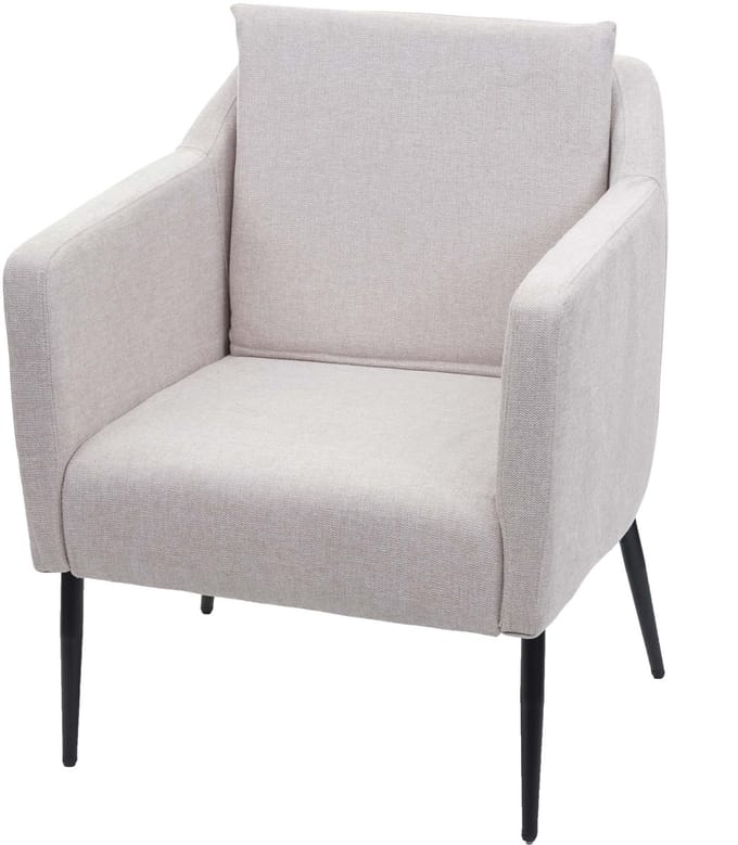 Lounge fauteuil MCW-H93a, fauteuil cocktail fauteuil relax fauteuil ~ stof/textiel crème-beige