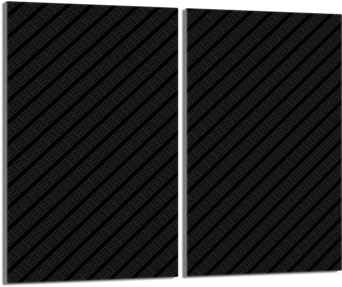 TMK ArtDeko Serie - Glasplaat Bescherming - 2x30x52 cm - Zwart