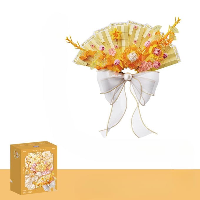 Bloemenwaaier voor Gebeden Creatieve Doe-het-zelf Vakantiedecoraties Montage Speelgoed en Cadeaus 20.5*6.5*22cm white