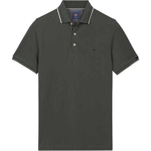 Baileys Polo Subtle Two-Tone Solid Fine Tipping Detail Thyme Green / male