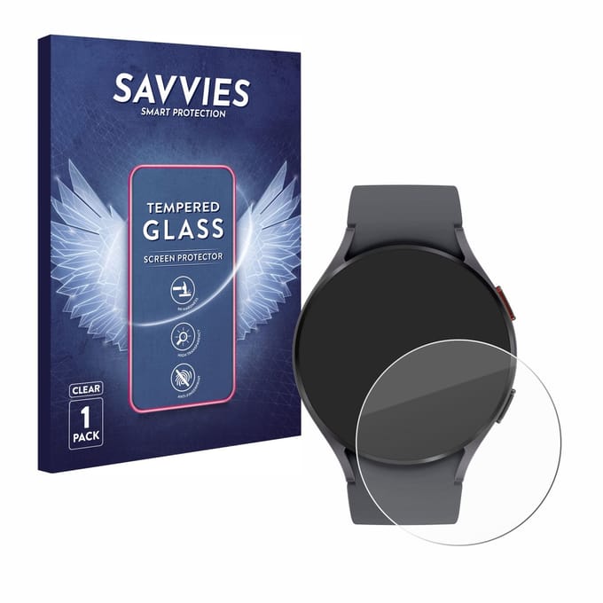 Savvies - Glas Screenprotector voor Samsung Galaxy Watch 5 (44mm) - Gehard Beschermglas 9H