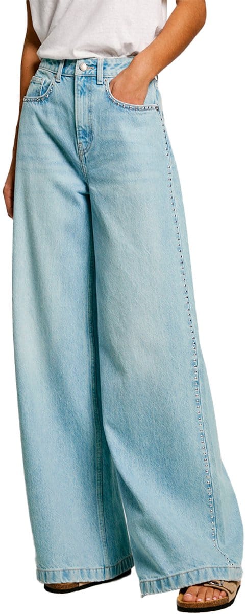 Pepe Jeans Wide Leg Spijkerbroek Blauw 28 / 30 Vrouw