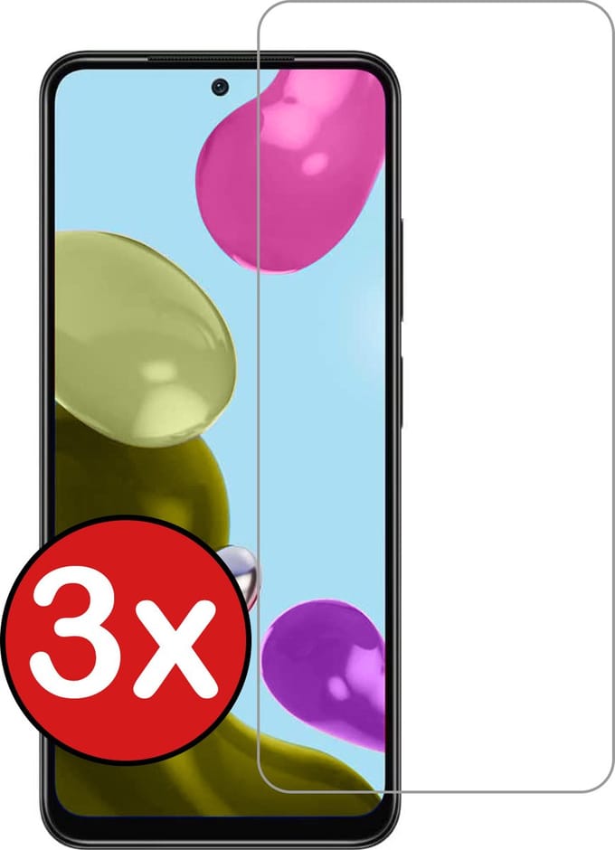 Screenprotector - 3 Stuks - Geschikt voor Xiaomi Redmi Note 11 - Extra Sterk - Beschermglas - Gehard Glas - Tempered Glass - Screen Protector