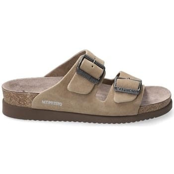 Mephisto Taupe Dames Slipper 2 Gespen maat 36