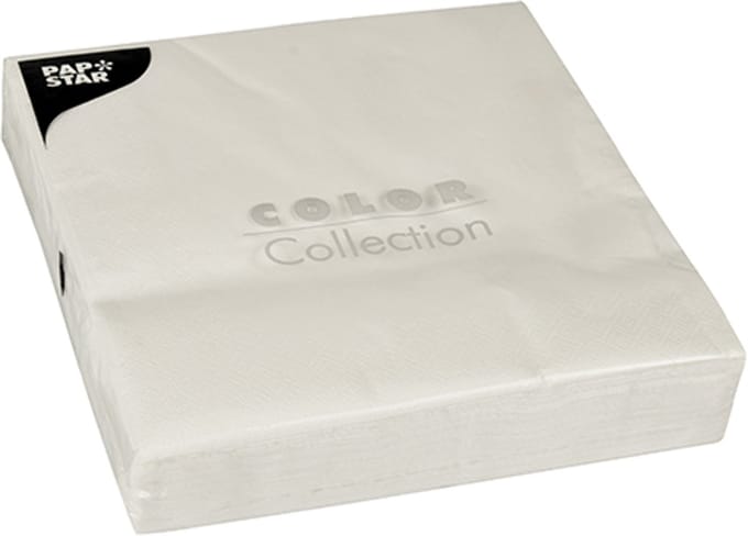 16x 50 Servetten 2-laags 1/4 vouw 40 cm x 40 cm wit