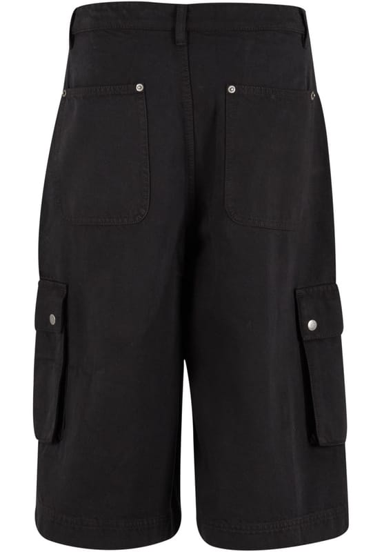 Urban Classics - Washed Workwear Cargo Korte broek - Taille, 30 inch - Zwart