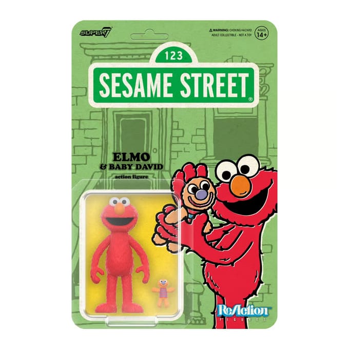 Super7 Sesame Street ReAction Action Figure Wave 04 Elmo & Baby David 10 cm Action Figuur