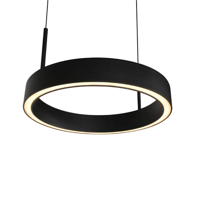 Zwarte hanglamp Mykty 4204 – Hoogte instelbaar, 30 cm cirkels, 6000 lumen, 2700K – Steinhauer Exclusive