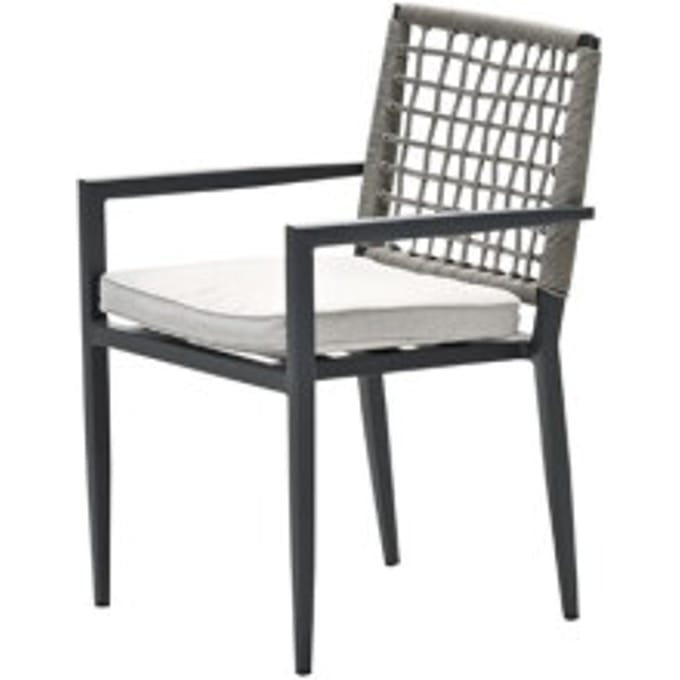 Garden Impressions Florance dining fauteuil - carbon black - rope taupe - desert sand