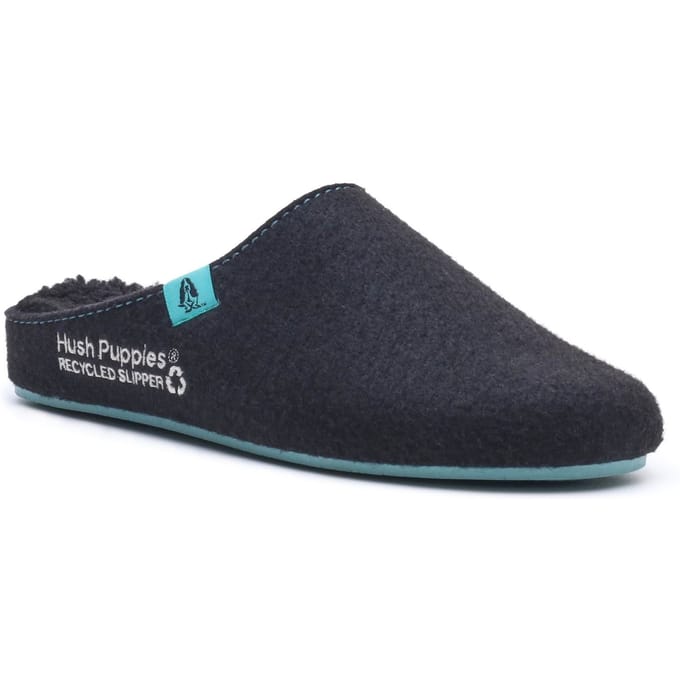 Hush Puppies De Goede Polyester Heren Zwarte Turquoise Slippers