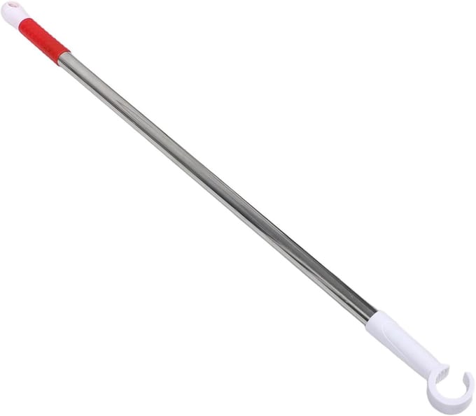 Raamopener Paal - Uitschuifbare Stang - Hoge Ramen Openen - Roestvrij Staal - 79.5 cm - Wit