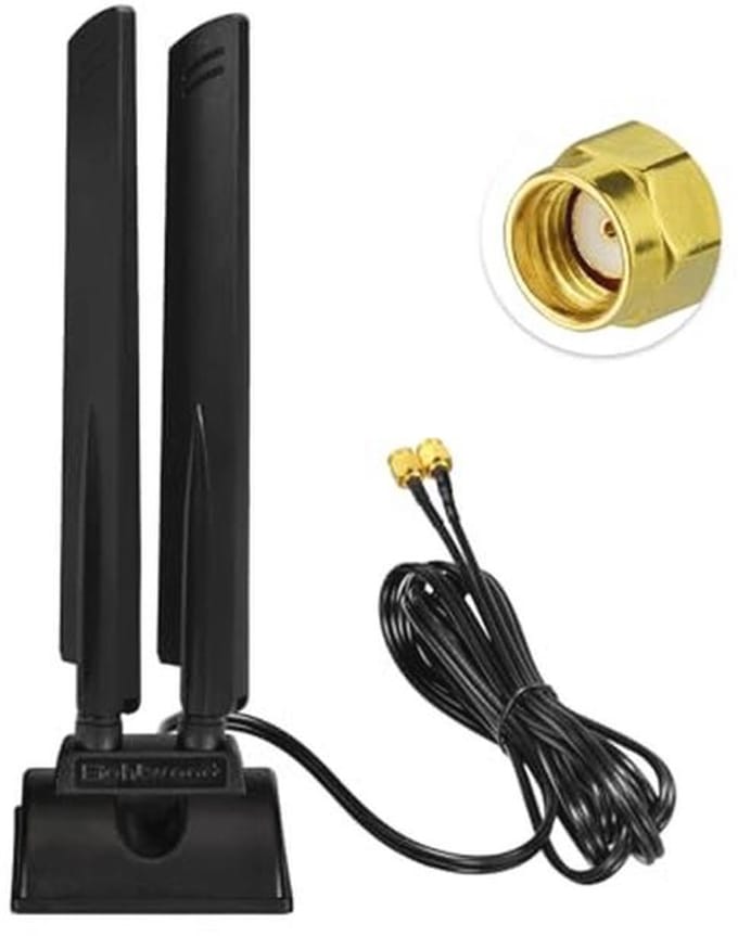 Tri Band WiFi 6E Antenne met Verlengkabel voor Draadloze Netwerken