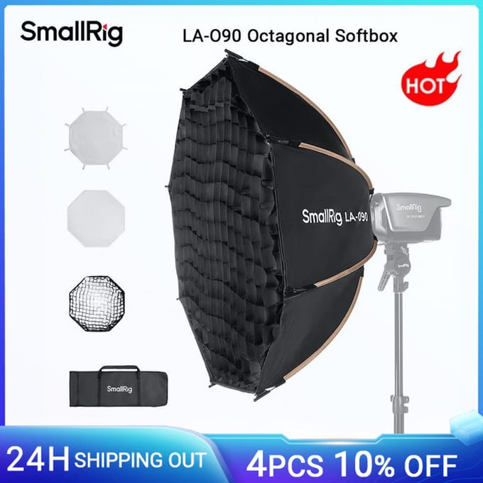Smallrig 90Cm Softbox LA-O90 Quick Release Achthoek Softbox Voor Bowens Mount Cob Lights Voor Smallrig Voor Aputure Voor Godox -4633