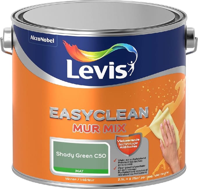 Levis - Easyclean Mur Mat Mix - Shady Green C50 - Mengverf - 2,5 L