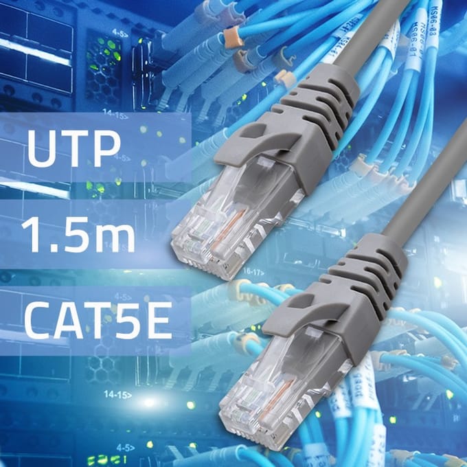 Qoltec UTP patchkabel |   CAT5e |   2x RJ-45 |   1,5m |   Hoge snelheid |   Goud