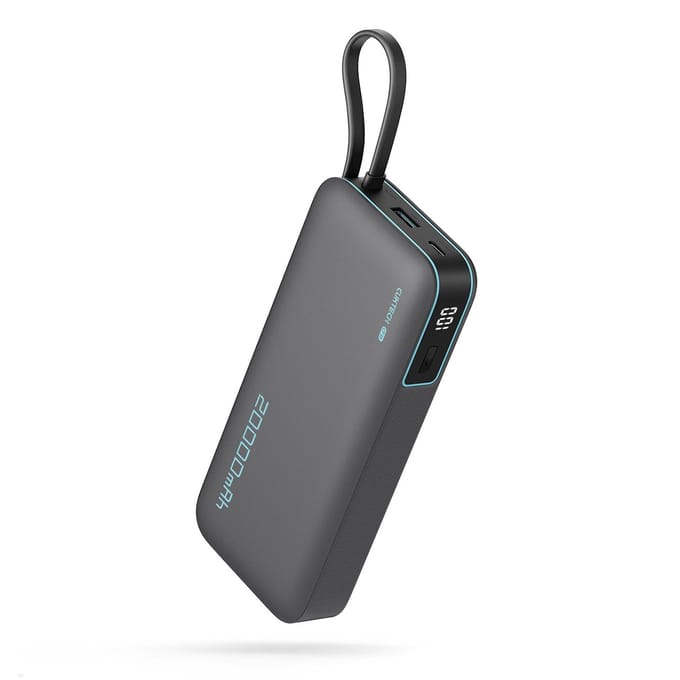 CUKTECH CUKP200NGLDG 55W with Built-in USB-C Cable - Grey - 20000 mAh