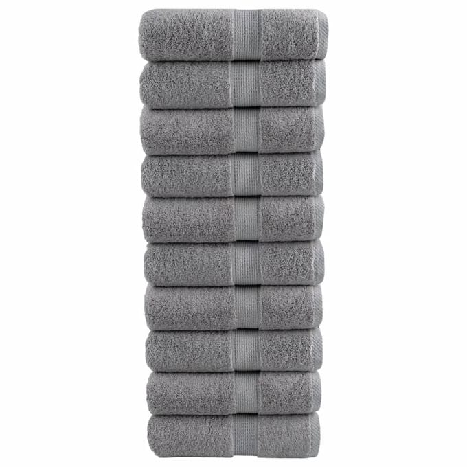 vidaXL - Gastendoekjes - SOLUND - 10 - st - 600 - g/m² - 30x50 - cm - grijs