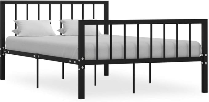 Metalen Bedframe - Dagbed Frame - Slaapkamer Inrichting - Solide Constructie - 120x200 cm - Zwart