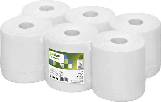 Handtuchrolle Satino PT1 Comfort 2-lagig 150m weiß 317940