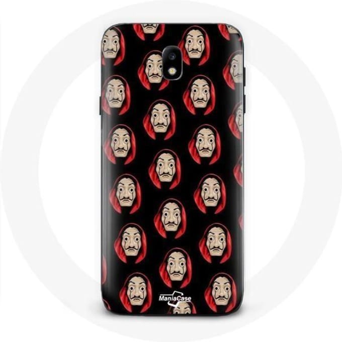 Coque - La Casa De Papel - Galaxy J3 2017 - Noir - Souple - Masques visages