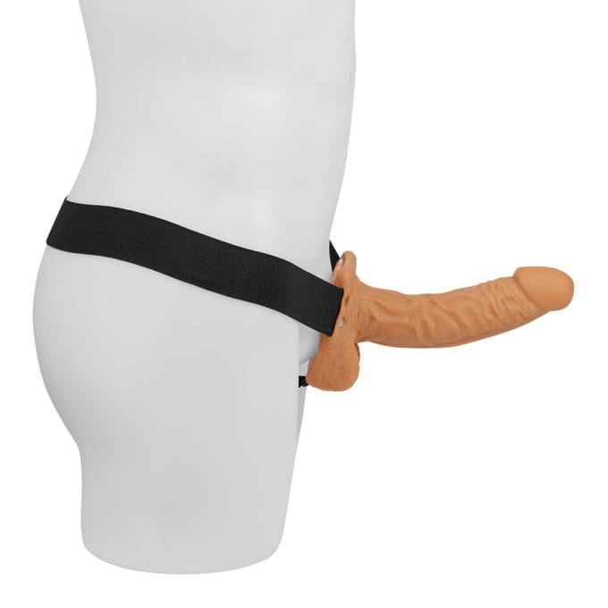 Pipedream - Fetish Fantasy - Hollow Strap-On with Balls - 7 Inch - Skin