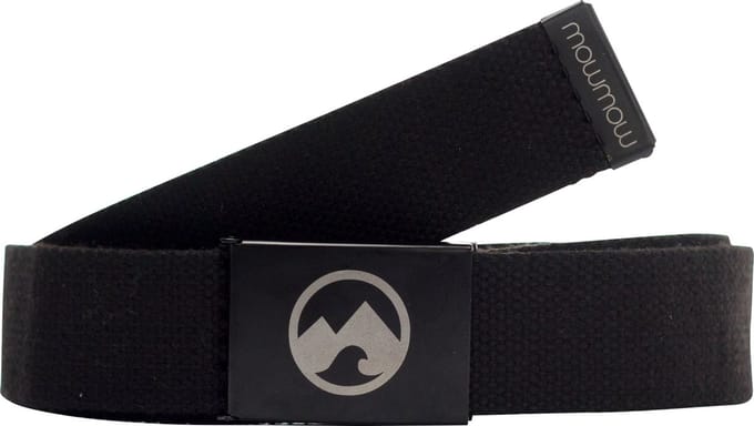 MowMow riem - Canvas - Aluminium gesp - 125 cm - Heren - Dames - Zwart