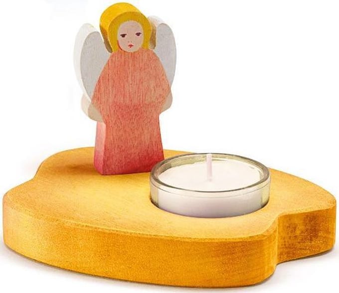 Ostheimer Theelichtje met engel rood