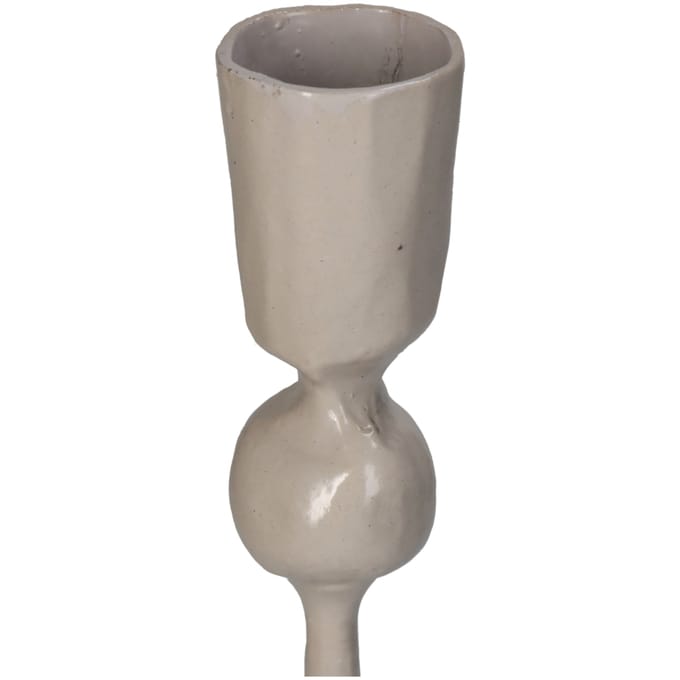 Kandelaar iron beige luxe design metaal 30cm decoratie.