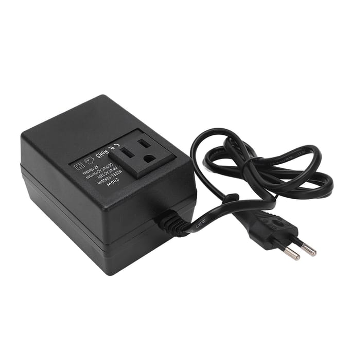 Reisadapter met Spanningsomvormer Universele Reisstekkeradapter 200W Maximum black