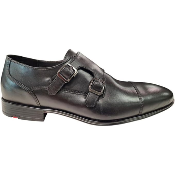 LLoyd Mailand Zwarte Leren Heren Instap Schoenen - Zwart - 46