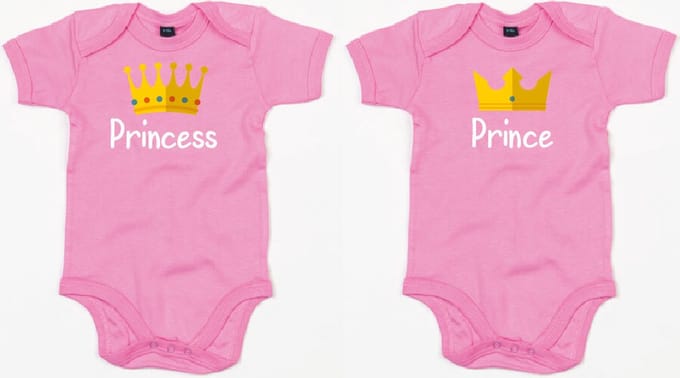 Rompertjes - Prince & Princess-Bubble Gum Pink-0-3 Maanden