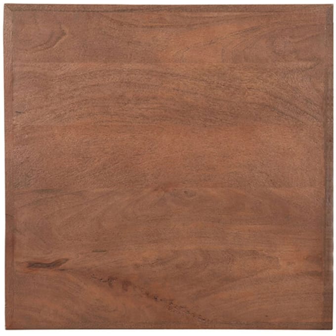 Home67 Tafelblad horeca espresso mangohout 70 x 70 cm