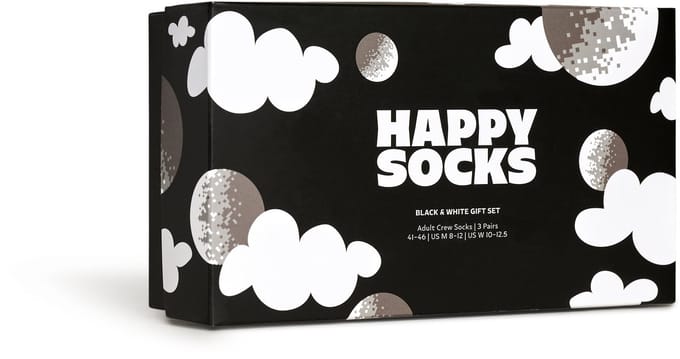 Happy Socks - 3-Pack Black And White Socks Gift Set - Unisex - Sokken