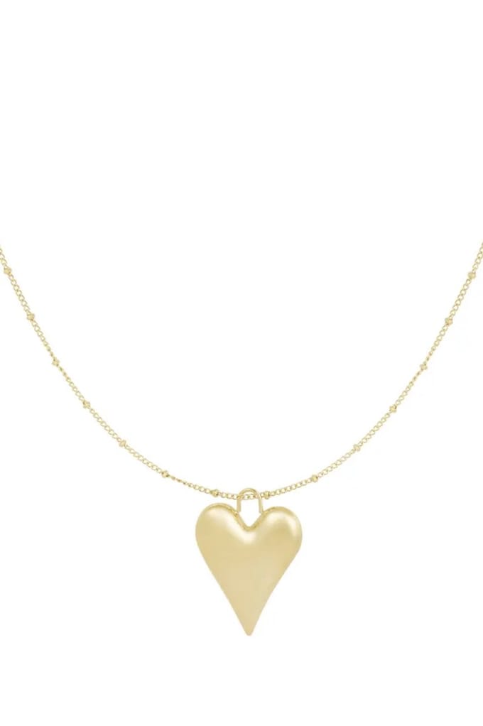 Yehwang - Ketting Statement Hart - Stainless Steel - Goudkleurig