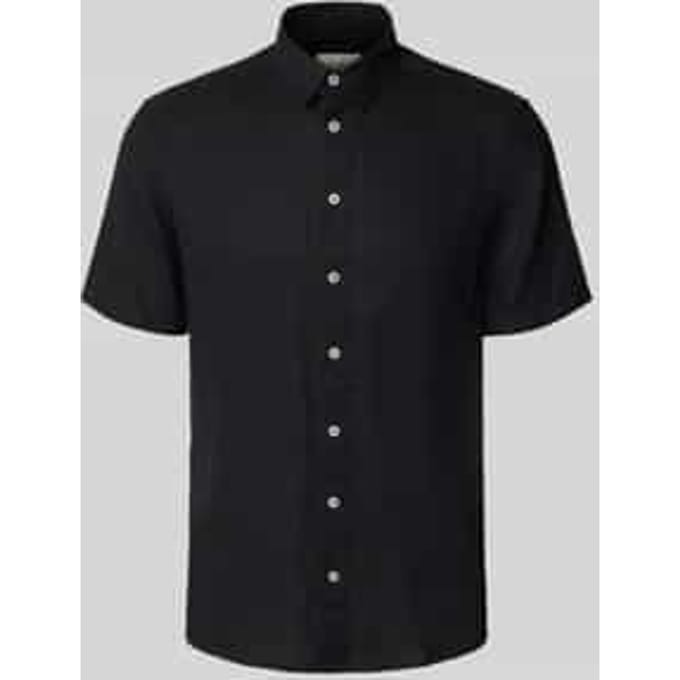 slim fit linnen overhemd met viscose model 'Bobby'