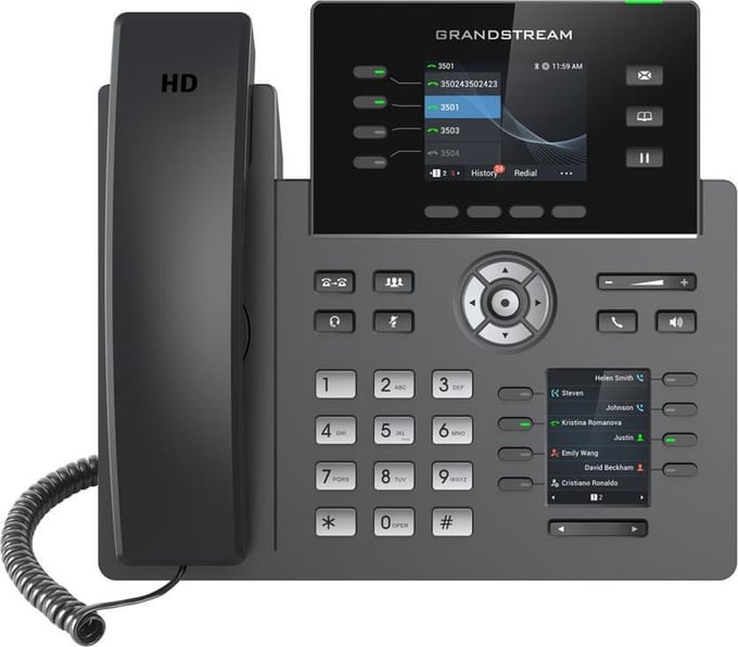Grandstream GRP2614 - VoIP phone with caller ID/call waiting - 3-way call capability
