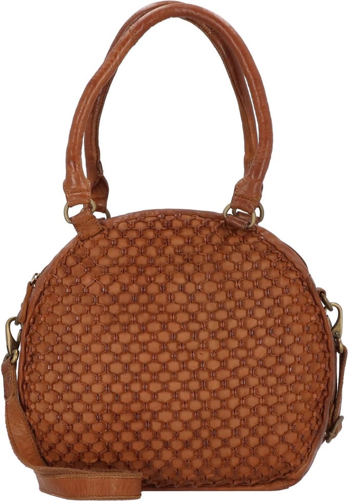 Greenland Nature Femi & Nine Leren Schoudertas 34 cm - Dames - cognac