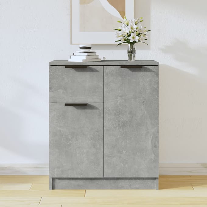 vidaXL - Dressoir - 60x30x70 - cm - bewerkt - hout - betongrijs