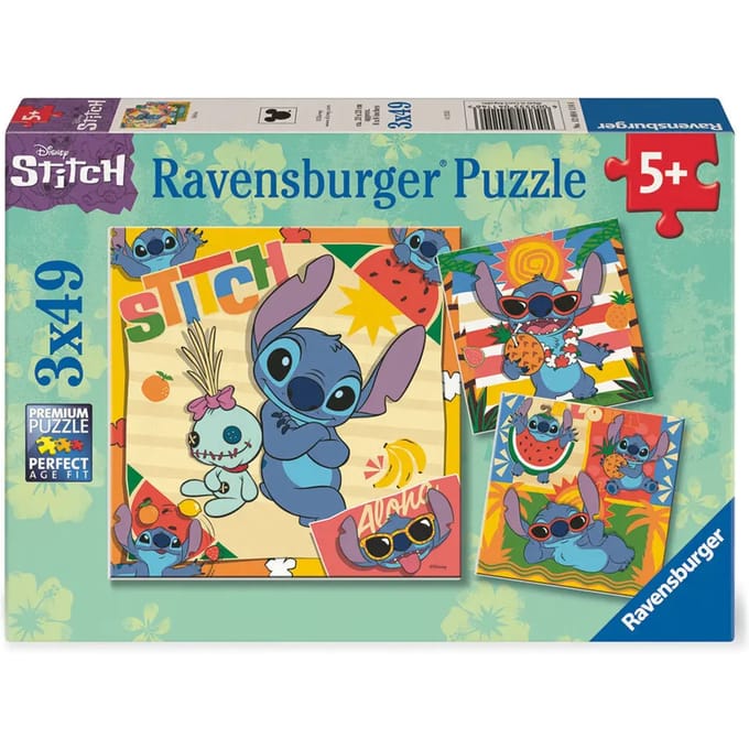 Ravensburger Magische Disney Stitch Puzzelset – 3x49 Stukjes