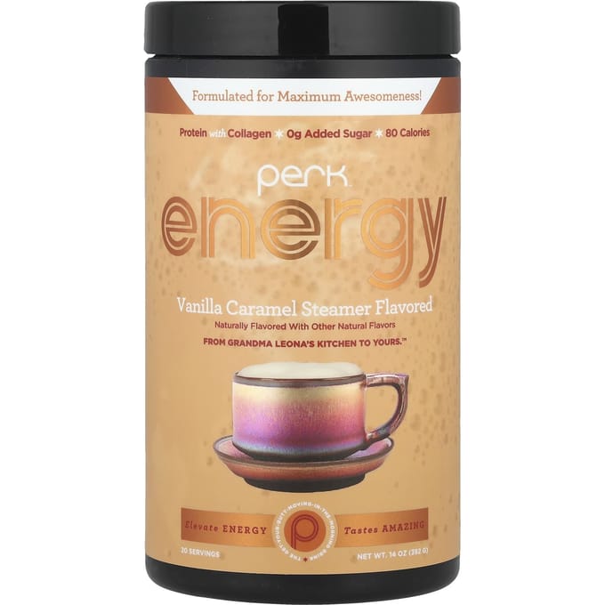Perk Energy, Vanilla Caramel Steamer, 14 oz (392 g) beige