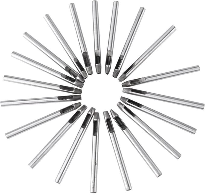 Dailygoody - Leren Pons Gereedschap - Bloemvormige Carbon Staal