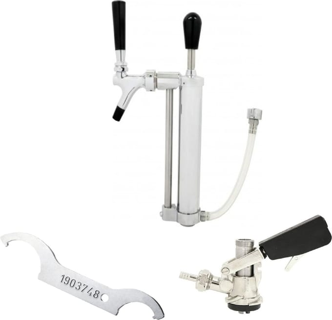 Sets met picknickpomp met zuigerkraan 5/8 Co2 uitlaat, Type A