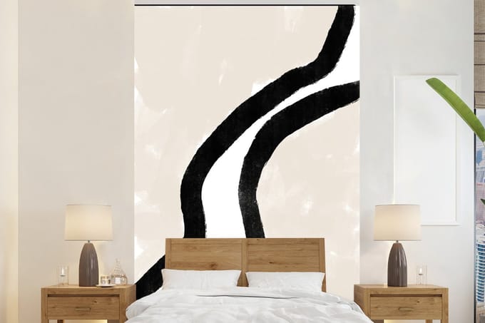 Behang - Fotobehang Abstract - Lijn - Design - Pastel - Breedte 170 cm x hoogte 260 cm